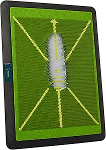 TeeTime Golf Practice Mat - Patent Pending - Instant Swing Path Feedback - Indoor-Outdoor with Carry Clip