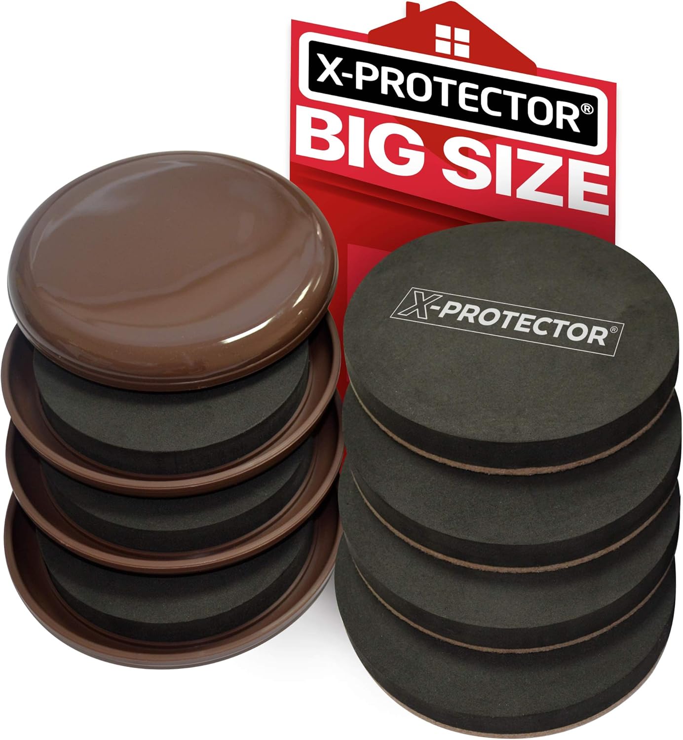 Buy Furniture Sliders XProtector 8 Pack 4 3/4" Furniture Sliders for