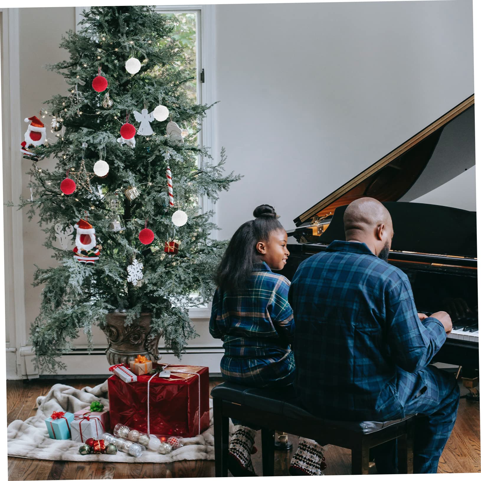 Cabilock 6 Sätze Wollknäuel Weihnachtsdekoration Weihnachtskugeln Lichterketten Aufblasbares Niedliches Raumdekor Weihnachtsbaumteppiche Weihnachtsbeleuchtung Herbstschmuck 10 Stück * 6