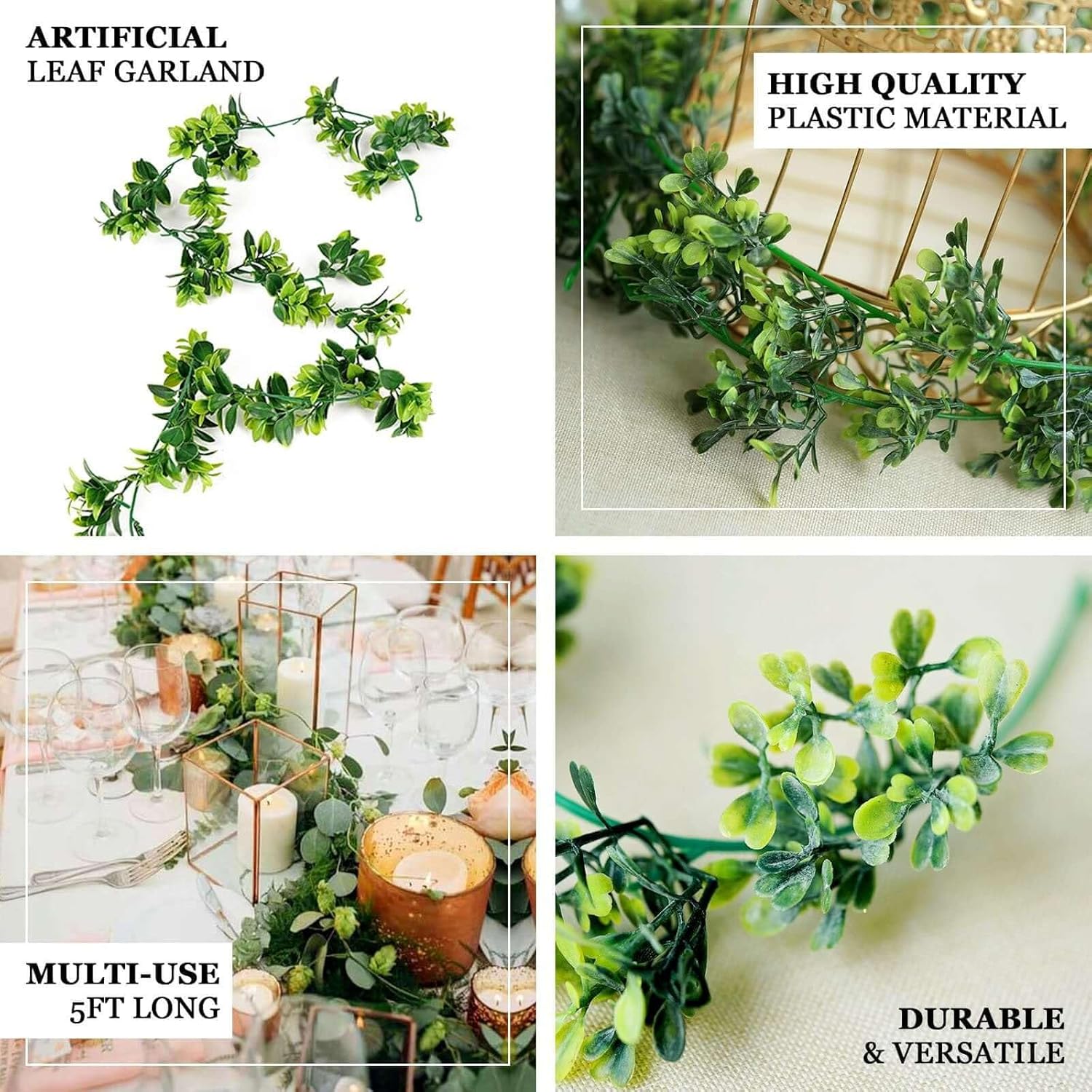 Efavormart 4ft Real Touch Eucalyptus and Willow Leaf Garland with Silk Ranunculus Flowers, Lush Faux Floral Runner for Intimate Wedding Tables and Small Mantel Decor