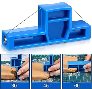 Pottery Tools for Clay, Clay Cutting Tool - 2.7 x 1.1 Inch, Small Steel Wire Cutter, Pottery Angle Cutting Tool with Flexible Steel Wire, Trimming Tool for Ceramic Sculpting, Clay & Pottery