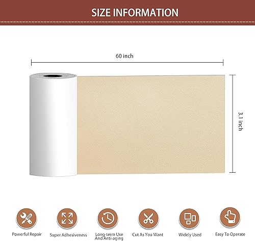 Miniatura 2 de Kit de cinta de parche de reparación de cuero, autoadhesiva para muebles, sofá, asientos de automóvil, silla de oficina, kit de reparación de