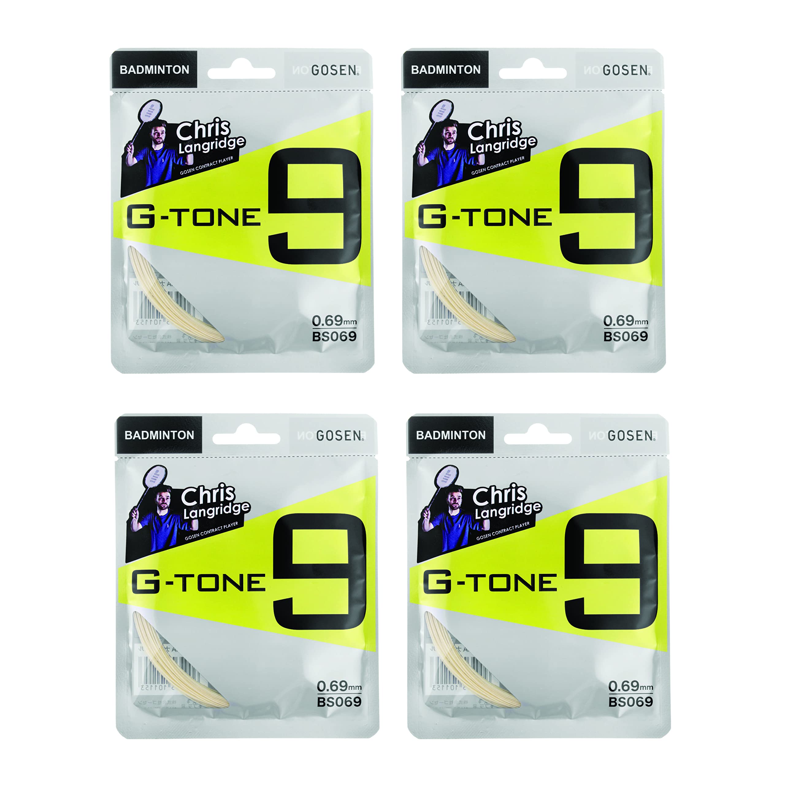 Gosen G-Tone 9 Badminton String White 0.69mm (Pack of 4) - Made in Japan (B07FKTBVQS) Amazon Price History, Amazon Price Tracker