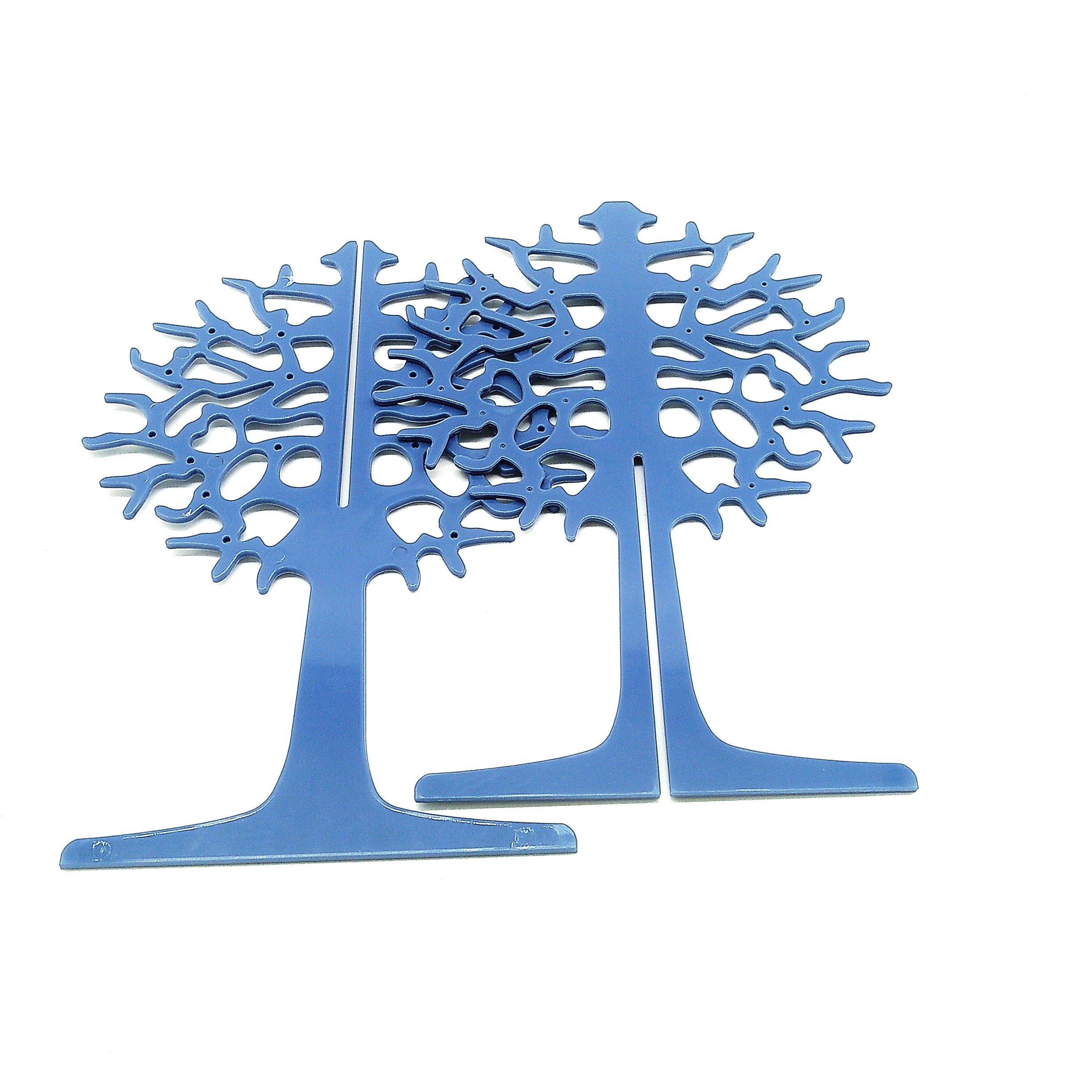 Christmas Tree Jewelry Necklace Stud Earring Holder Organizer Display Rack Branches Hanging Organizer Tower ABS Plastic– For Living Room Home Decor Shop Display-(Blue) 3