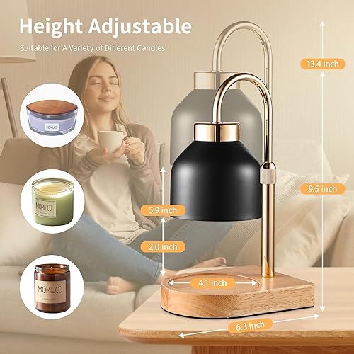 Miniatura 2 de Lámpara Calentadora de Velas con Temporizador y Atenuador, Regalos para Inauguración de Casa, Nuevo Decoración del Hogar, Regalos de Cumpleaños para