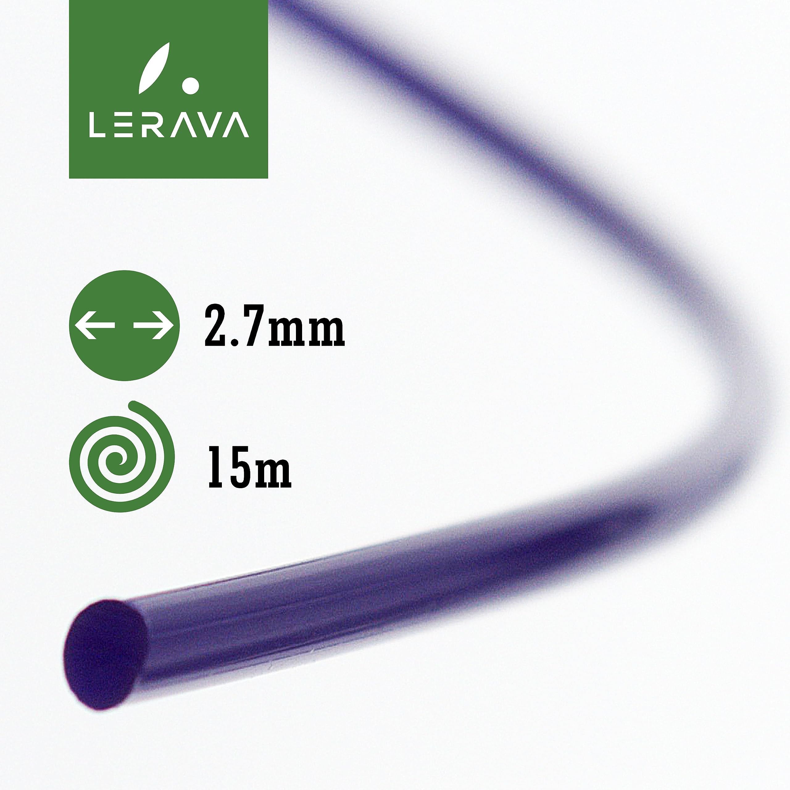 Filo Per Decespugliatore LERAVA - 2,7mm X 15m In Nylon Con Fibra Di Vetro - 100% Made In Italy