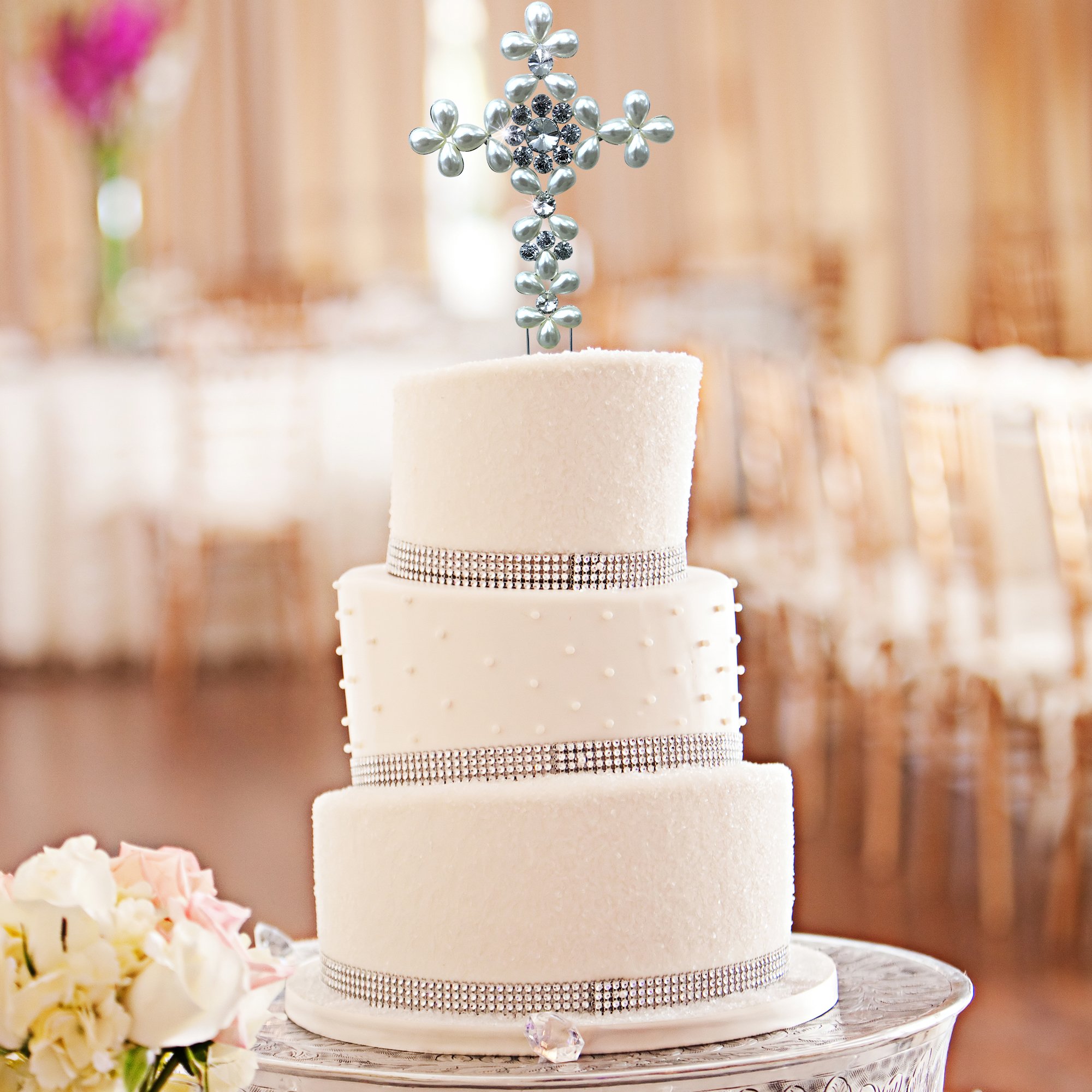 Buy JennyGems Cross Cake Topper, Baptism Boy And Girl Cake Topper