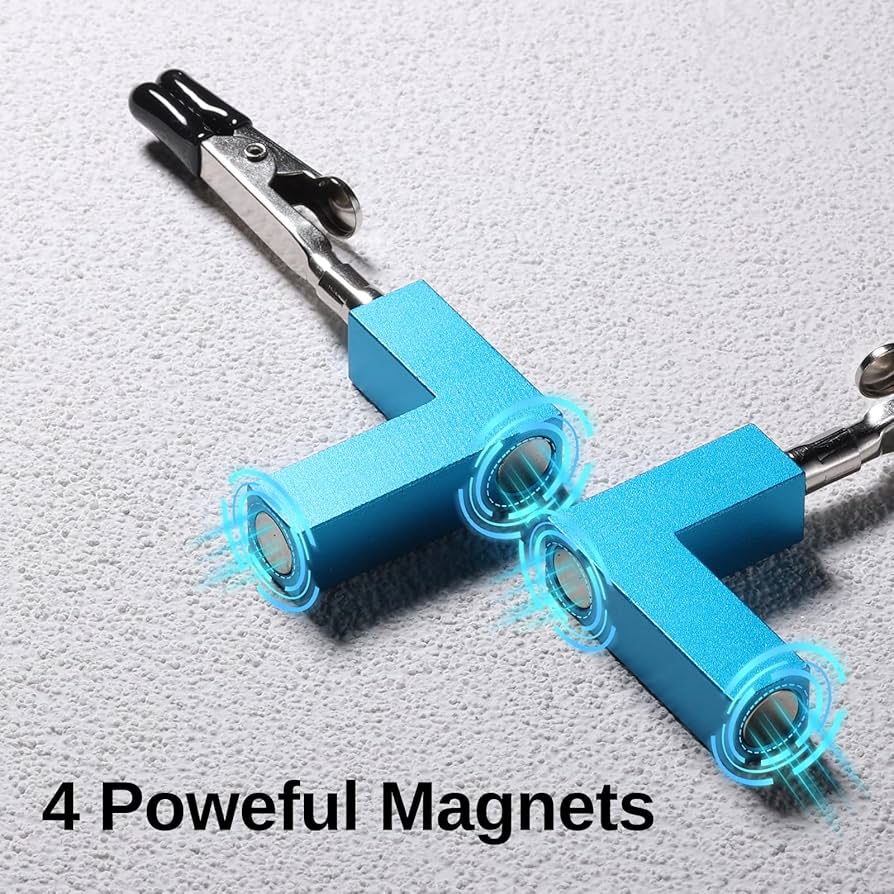 NOEVSBIG Magnetic Helping Hands Soldering Station With Large & Heavy Duty Base, 6 PCB Holders,5 Flexible Arms With Precision 360 Degree Alligator Clip