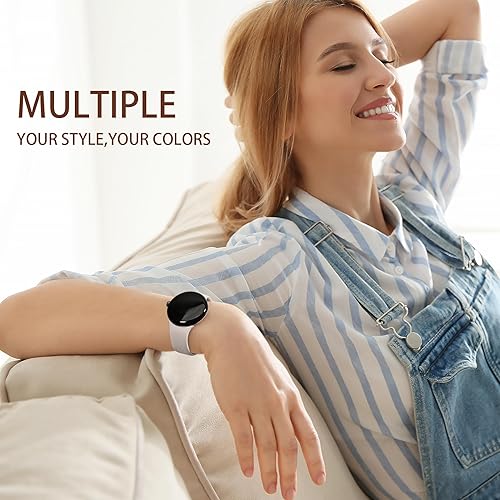 Miniatura 12 de Paquete de 5 bandas de reloj compatibles con Google Pixel 2/Pixel 3/Pixel 4 de 41mm para mujeres y hombres, correa de reemplazo deportiva duradera
