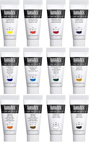 Miniatura 3 de Liquitex Pintura acrílica profesional para cuerpo pesado, 12 x 0.7 fl oz (0.74 oz), juego esencial