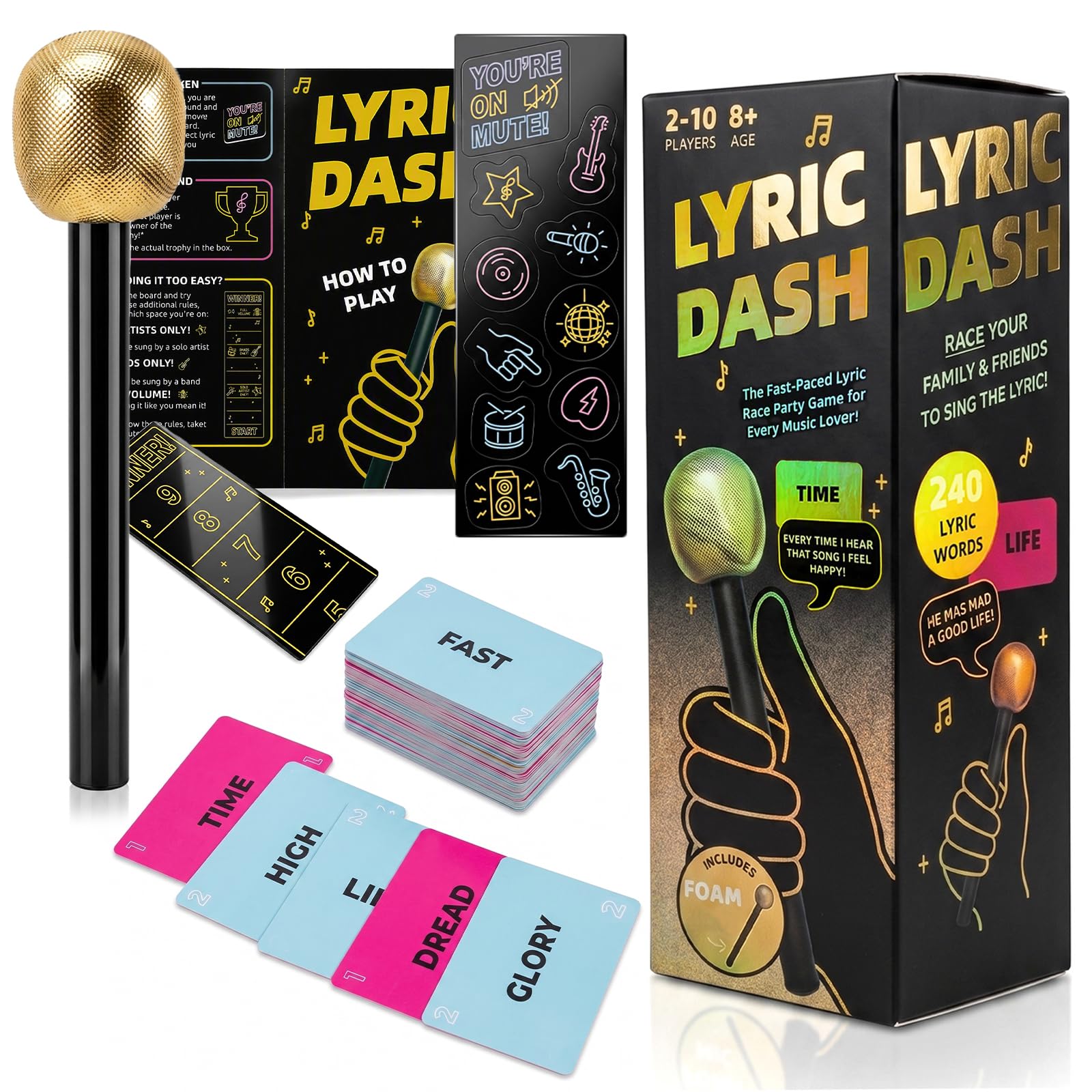 DHFUCNKO Grab That Mic Card Games,Sing It Wrong Card Game,2-10 Players