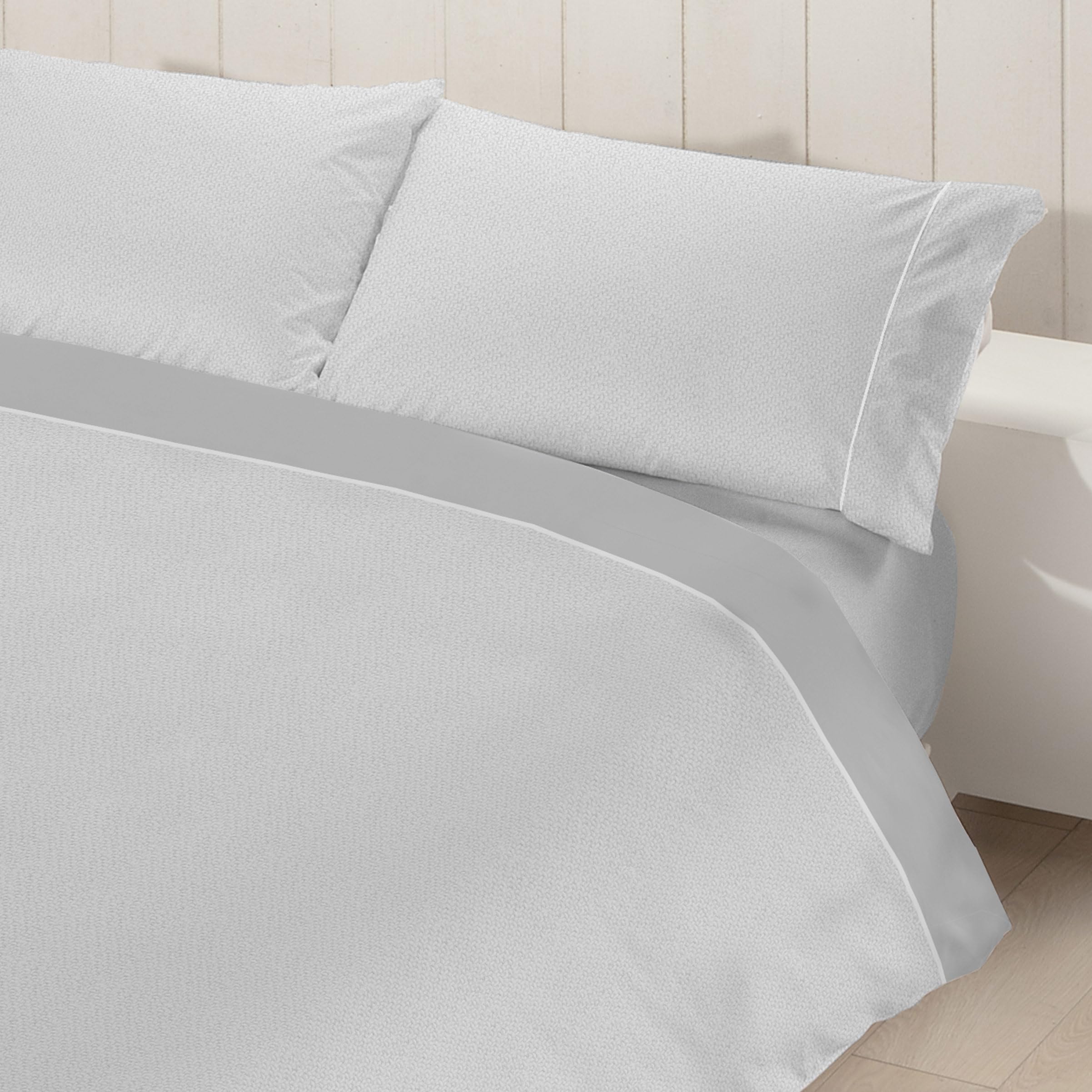 Ciberdescans Funda Nórdica de Franela Luna 004 de Manterol. Juego Nórdico Completo para Invierno con Tejido térmico de algodón (C12, Cama 150/160 cm)