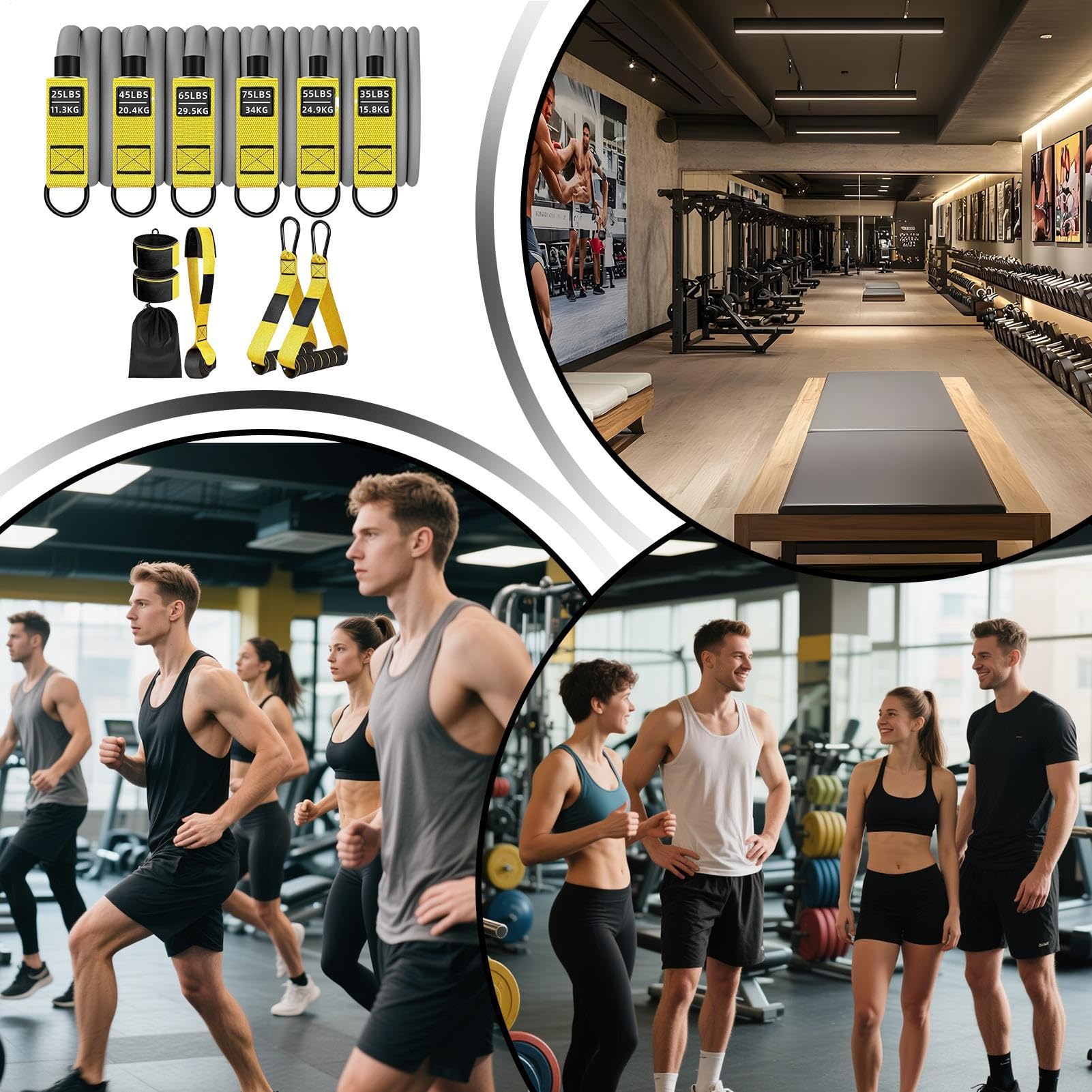 Fasce Per Allenamento Fasce Di Resistenza | Attrezzatura con Fasce Robusta e Portatile per Stretching, per Palestra, Casa e All'aperto, per Allenamento della e Pilates