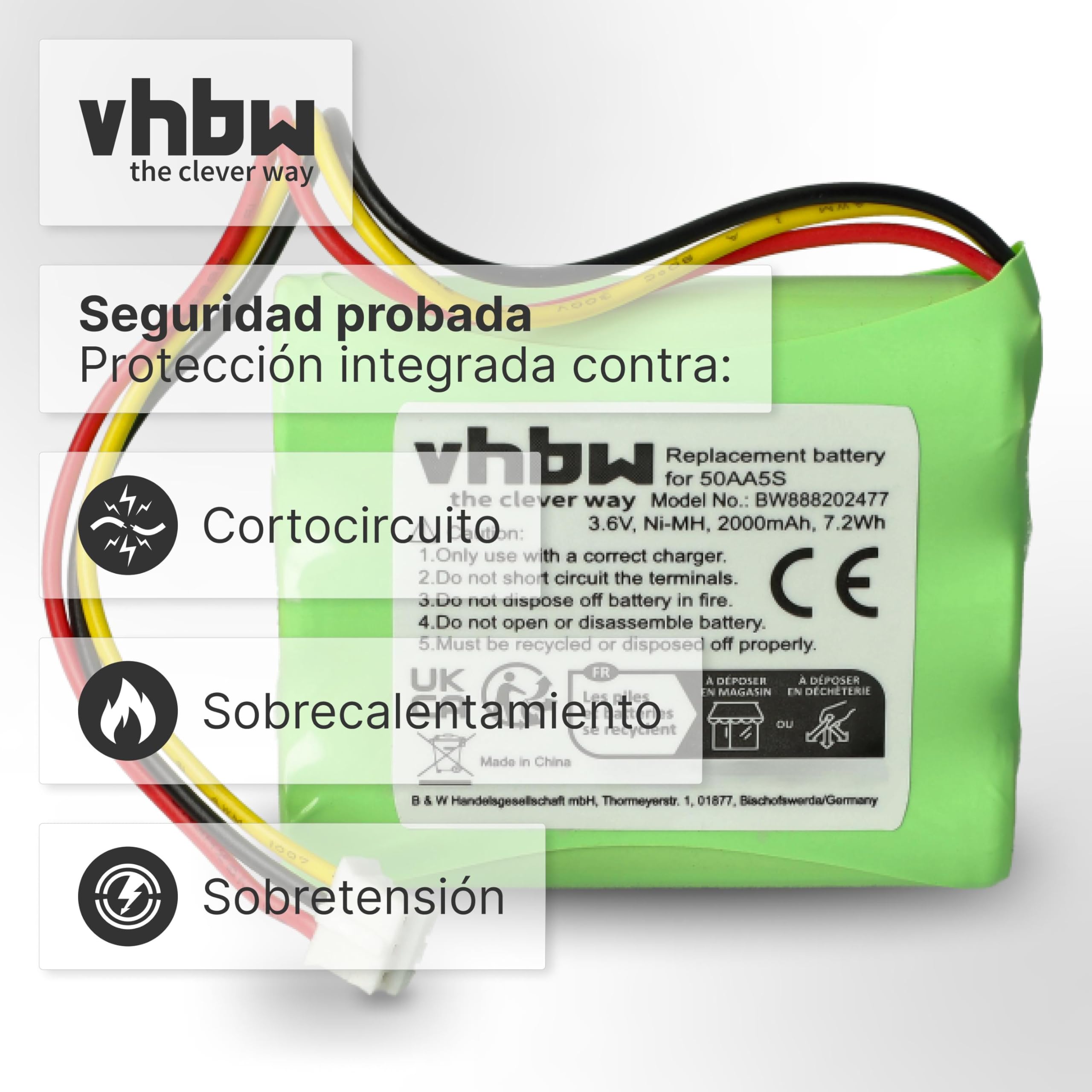 Replacement Battery For Toniebox - 2000mAh 3.6V Ni-MH Power Cell Compatible With 50AA5S Models