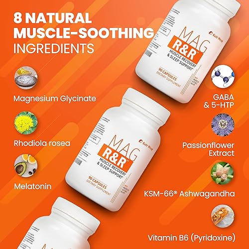 Miniatura 4 de SaltWrap Mag RR - Soporte de calambres musculares nocturnos apoyo natural para el sueño para adultos con glicinato de magnesio para aliviar el