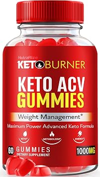 NutraRize Keto Burner Keto ACV Gummies for Weight Loss, All Natural Keto Plus Apple Cider Vinegar Gummy, Advanced Keto Formula, Official Brand Reviews 60 Gummies