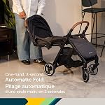 Safety 1st Spark Plus Compact Auto-Fold Stroller, Lightweight & Travel-Friendly, Self-Standing Fold, Smooth Ride, Extra-Large Storage – Mineral Graphite