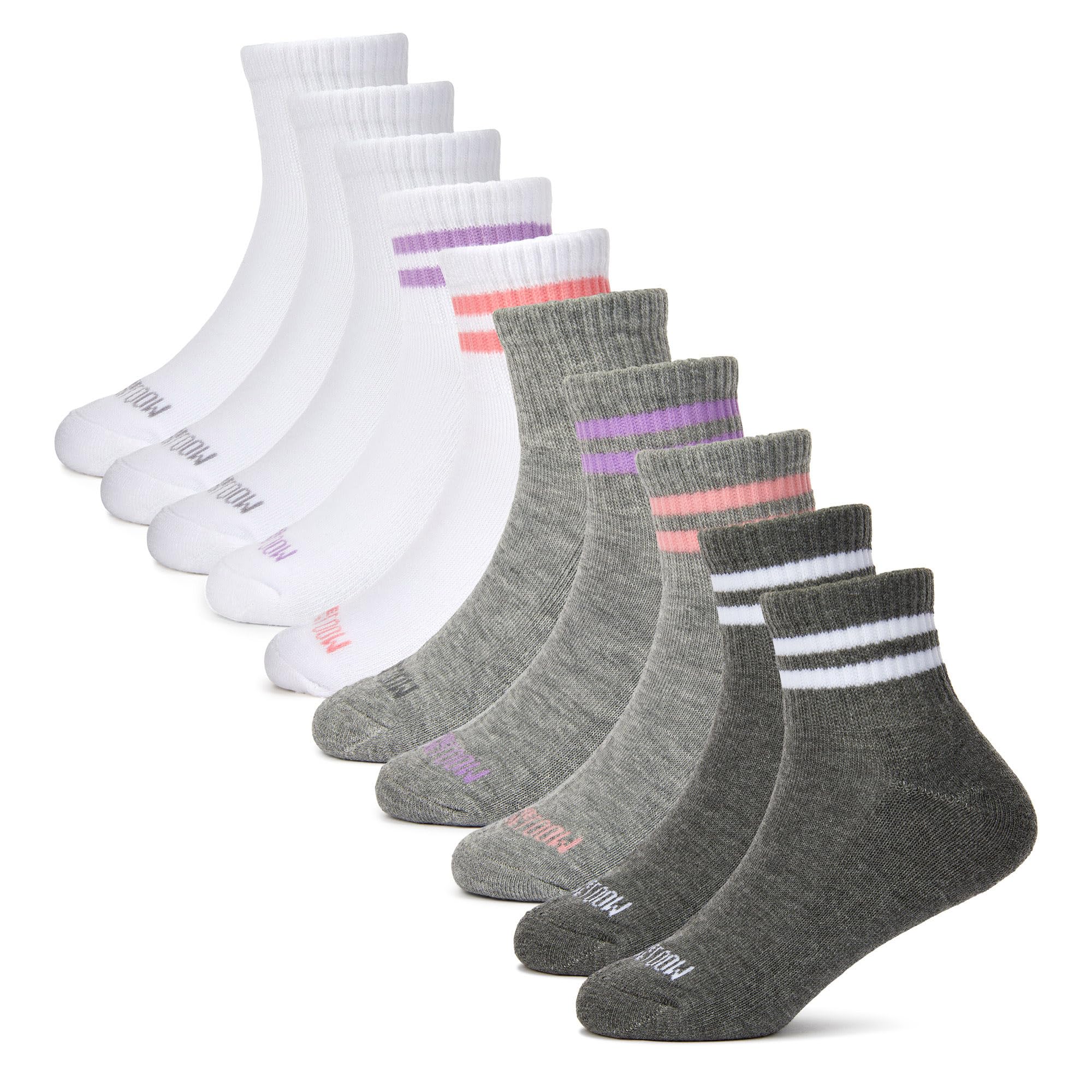 Fruit of the Loom Girl's Everyday Essential Soft Cushion Socks