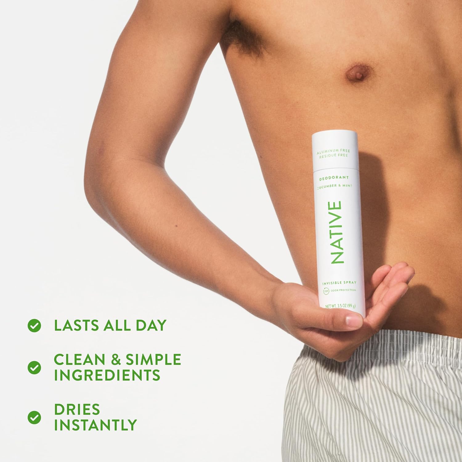 Native Deodorant & Body Spray Contains Naturally Derived Ingredients | Deodorant for Women and Men, All Day Odor Protection, Aluminum and Hydrocarbon Propellant Free | Cucumber & Mint - Image 7