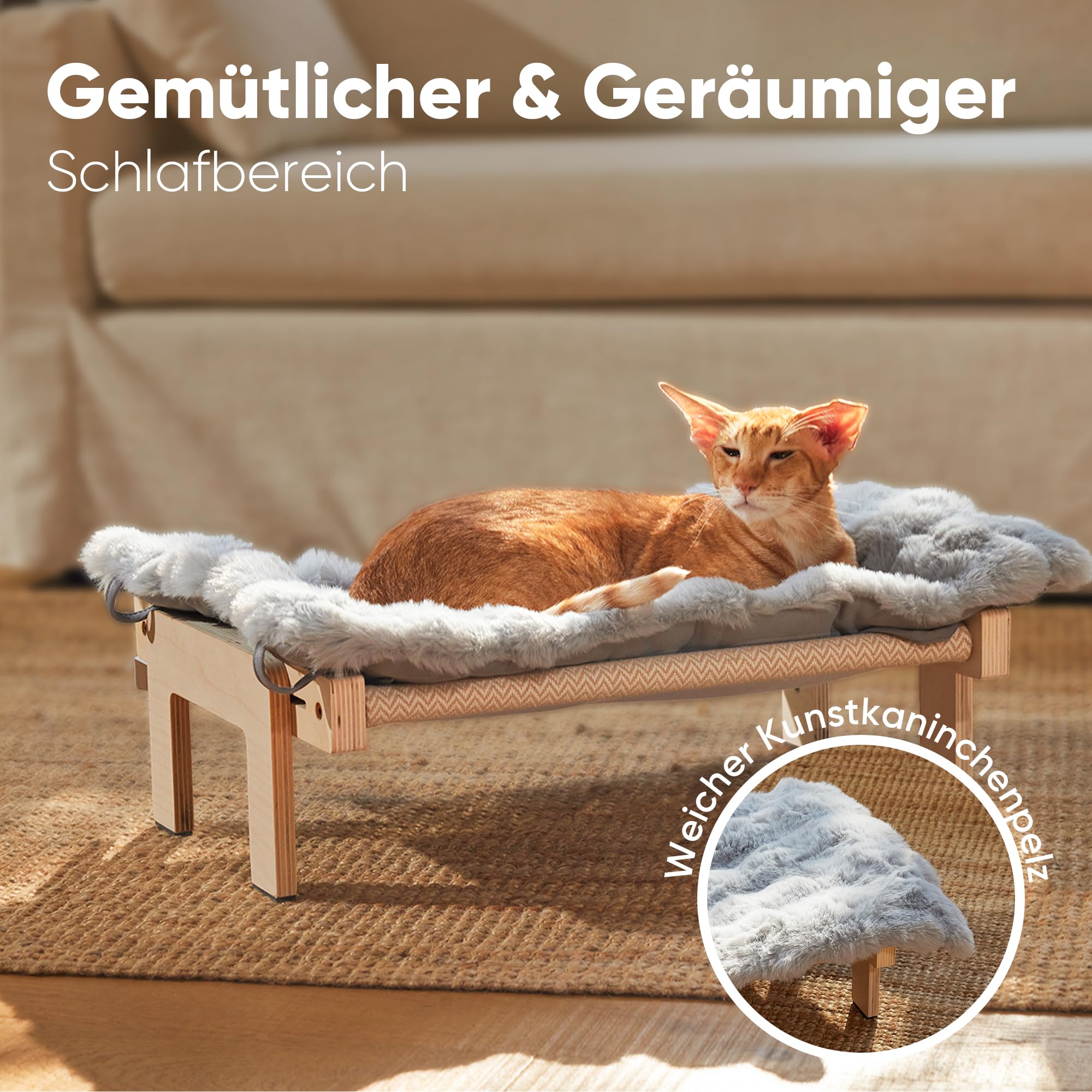 FUKUMARU Katzen Hängematte Fenster Katzenbett Fensterbank für Katzen, Fensterliege mit weichem Kissen, verstärkter Holz- und Metallstruktur, umbaubare Hängematte, Tragkraft bis 20 kg