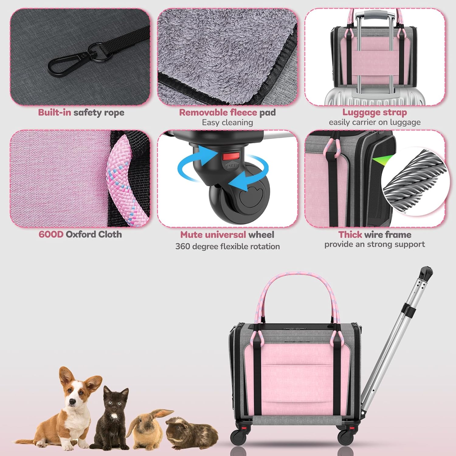 Travel with Ease: The Best Expandable Rolling Pet Carrier for Air Travel!