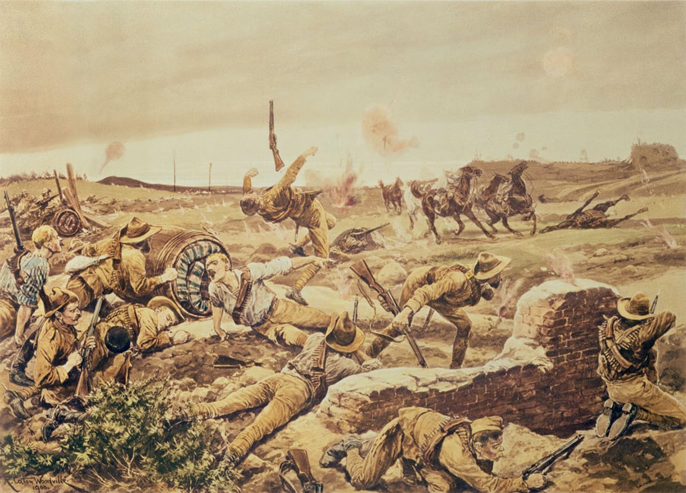 POSTERIIk Famous Modern Artwork Art Mural Mafeking Boer War by Richard Caton Woodville Junior Oil Paintings Pictures for Home Decor 60x90cm