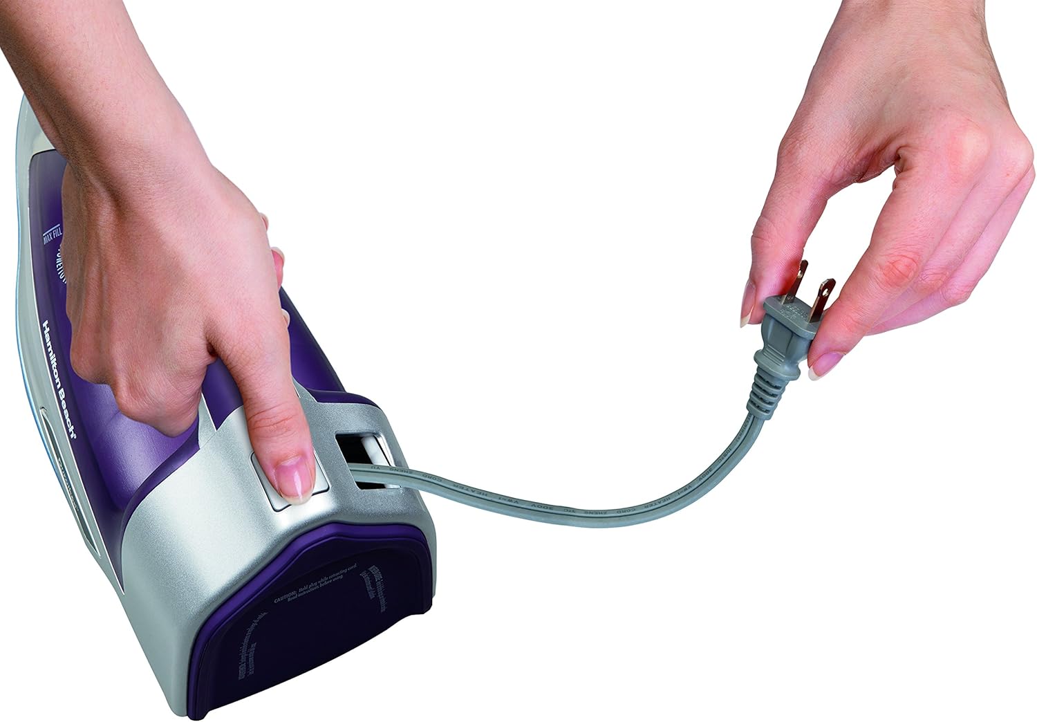 Hamilton Beach Durathon Digital Retractable Cord Iron, Purple