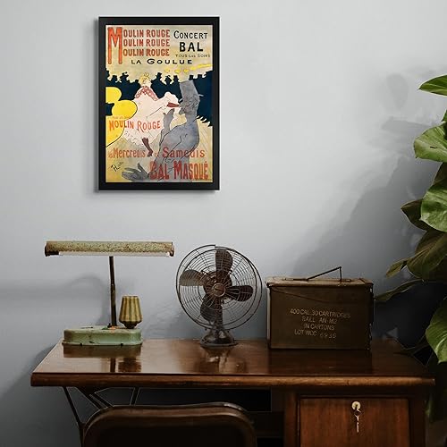 Miniatura 4 de Lost Cabin Moulin Rouge Concert Bal La Goulue de Henri De Toulouse Lautrec  Imprimir marco plano negro  Reproducción de pintura de obras de arte