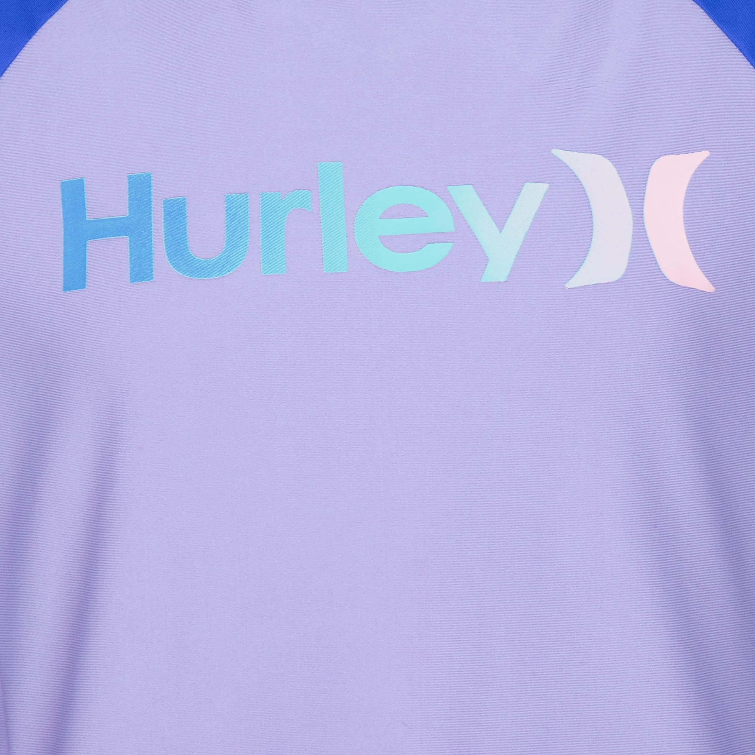 Hurley Dziewczęca koszulka z długim rękawem Rash, Purple Pulse, 5, Fioletowy impuls, 5