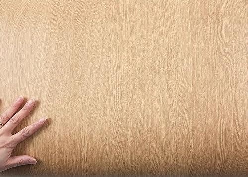 Miniatura 3 de ROSEROSA Papel tapiz autoadhesivo de PVC de madera sintética de PVC para cubrir estantes de encimera, color teca (WD305 2.00 pies x 6.56 pies)