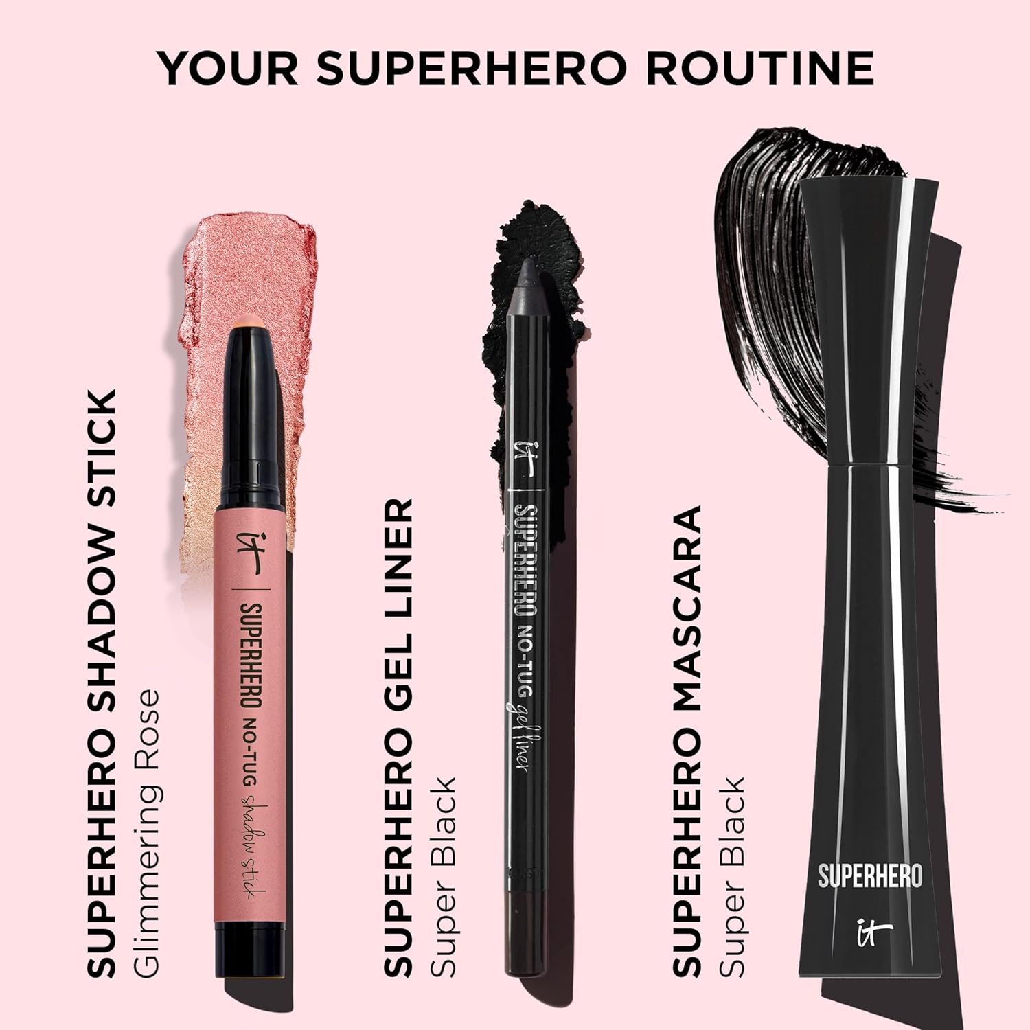 IT Cosmetics Superhero No-Tug Waterproof Eyeshadow Stick - Longwear Blendable Cream with Built-In Primer Suitable for Sensitive Eyes 0.05 oz