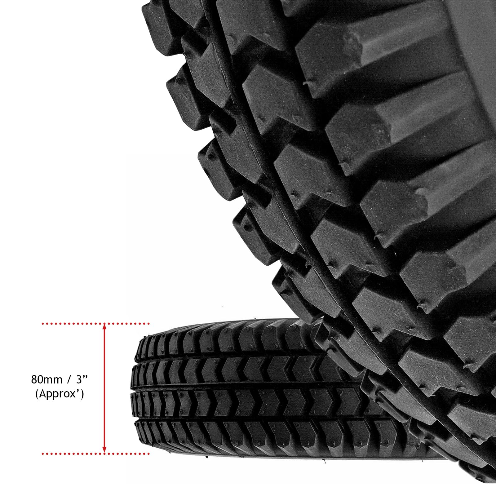 SPARES2GO Pneu 3.00 x 8 pour scooter à mobilité réduite 300 x 8 3.00 x 8 Jante 20,3 cm