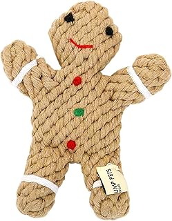 Vanderpump Pets Gingerman Dog Rope Toy for Aggressive Chewers | Man-Shaped Bite-Resistant Chew Rope Dog Stuffed Animals | Interactive Dog Toys Teeth Cleaning | | Rope Toy Gift for All Dogs