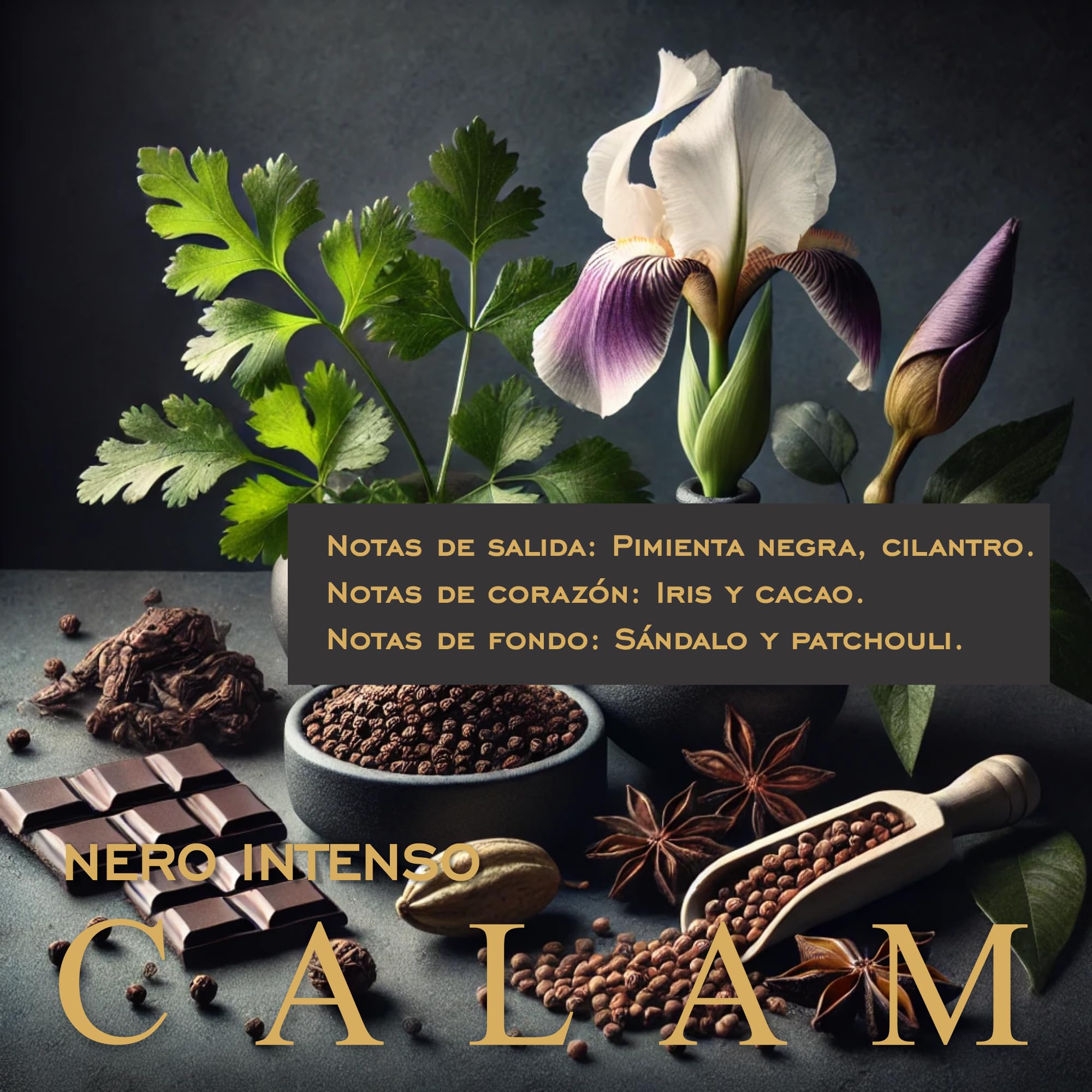 CALAM Nero Intenso 50 ml - Extrait de Parfum - Perfume de Feromonas