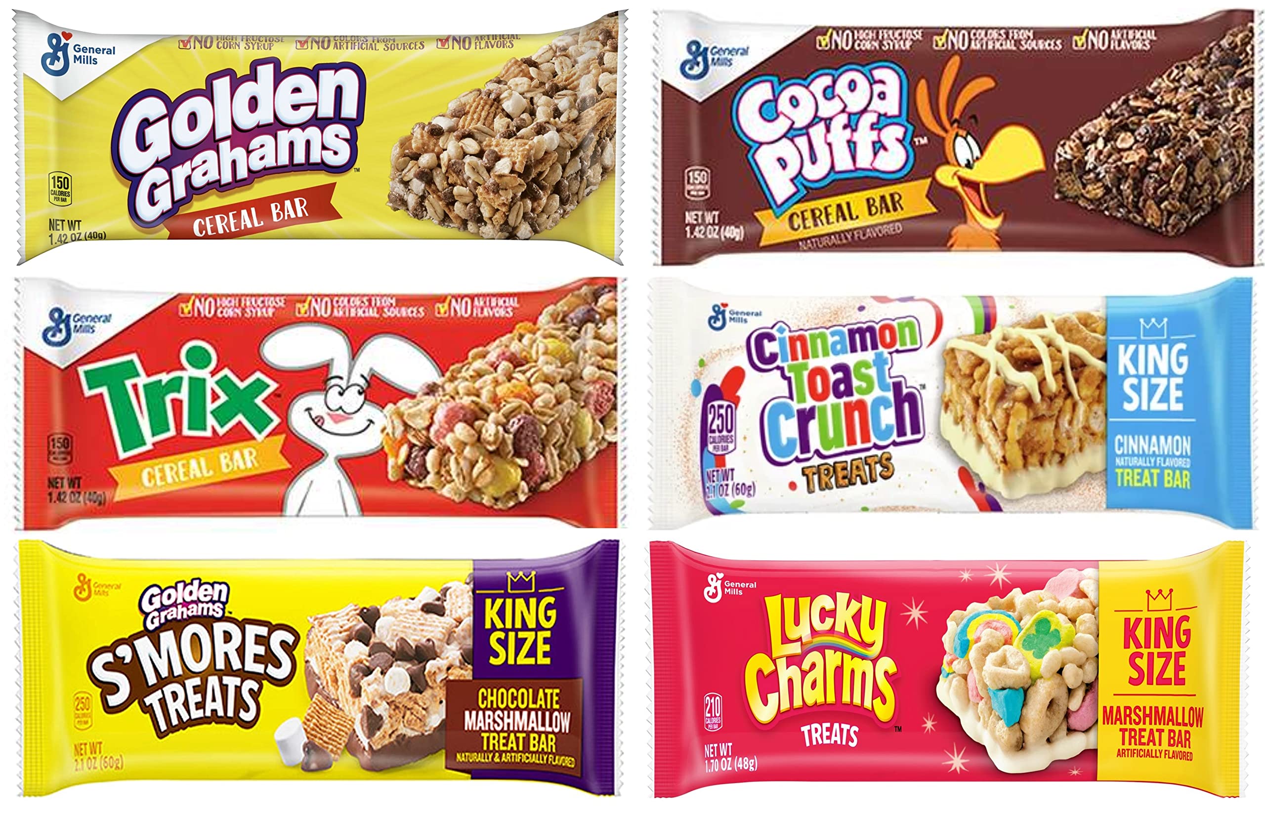 Buy Cereal Bar Variety Pack, Golden Grahams, Cocoa Puffs, Trix