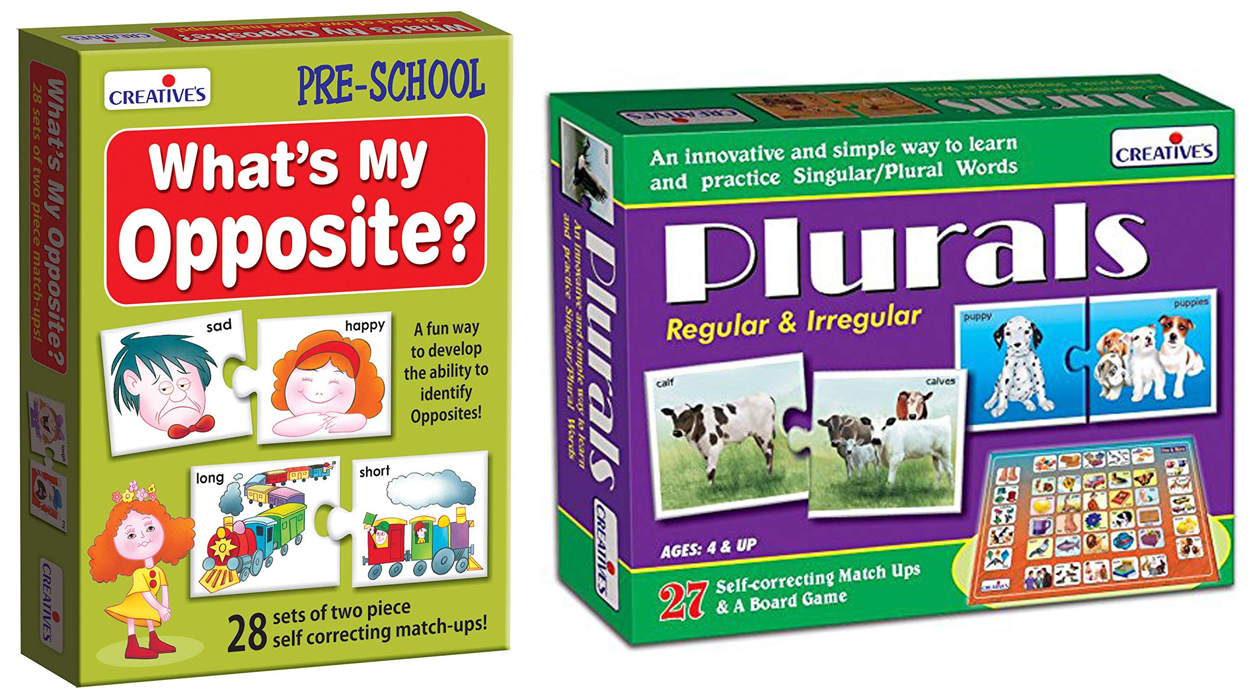 Creative Educational Aids P. Ltd. What's My Opposite & Creative Educational Aids 0986 Plurals - Regular and Irregular Combo