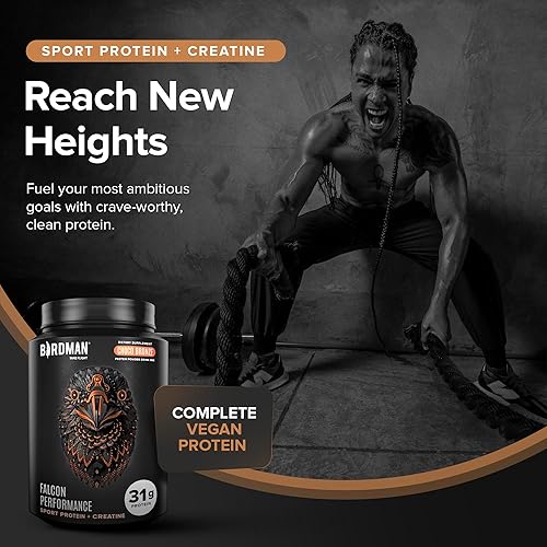 Miniatura 2 de BIRDMAN Falcon Performance Premium Sport Protein Powder Plus Creatina, 1.09 oz de proteína y 0.18 oz de creatina por porción, sin inflamación, sin