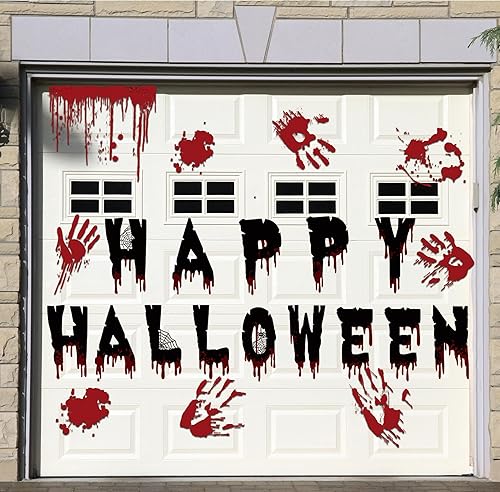Ceenna 22 calcomanías de imanes para puerta de garaje de Halloween, decoración de puerta de garaje, calcomanías magnéticas reflectantes para disponible en Yaxa Peru