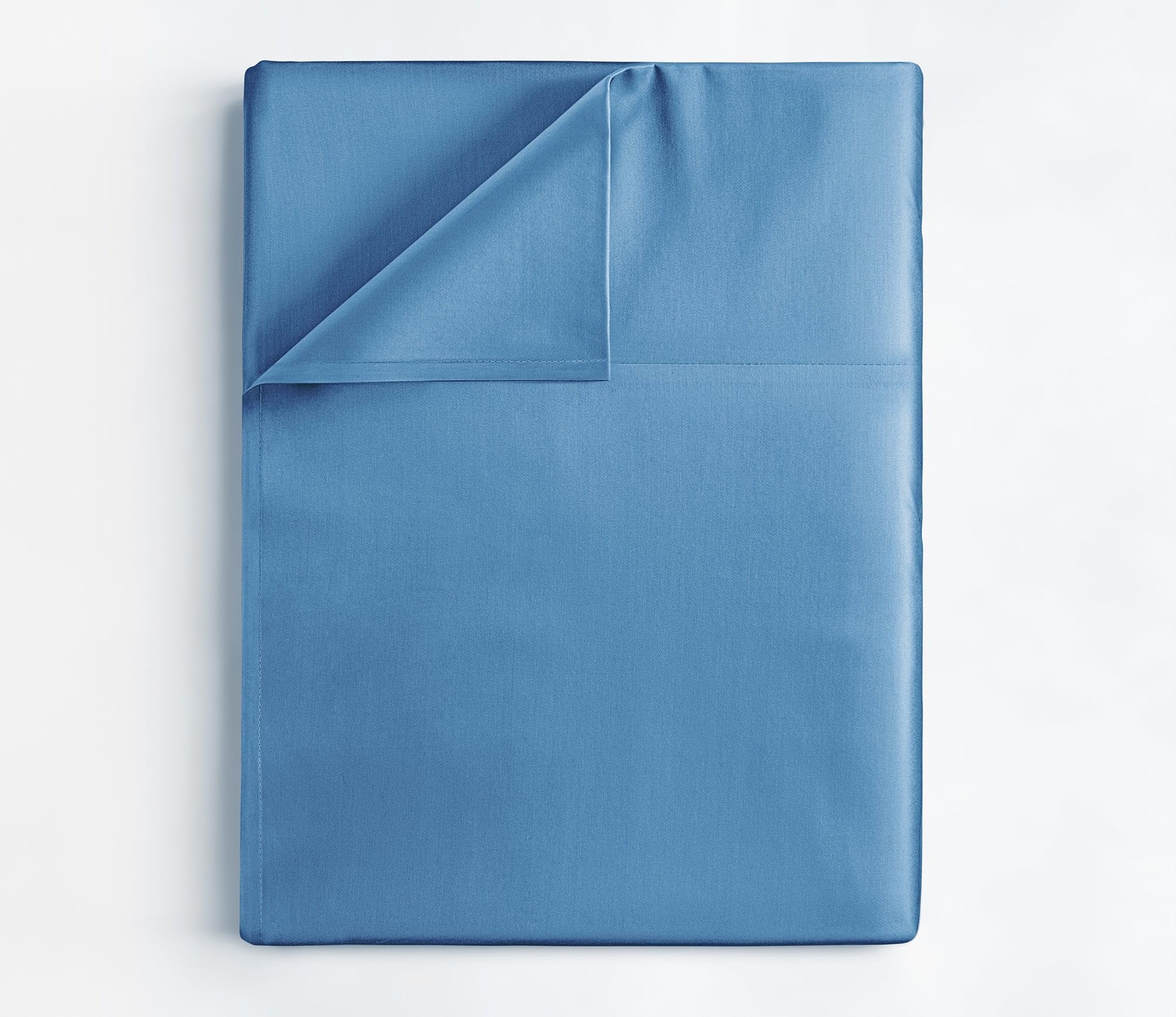 Drap plat California King bleu jean fini le drap trop court qui bouge