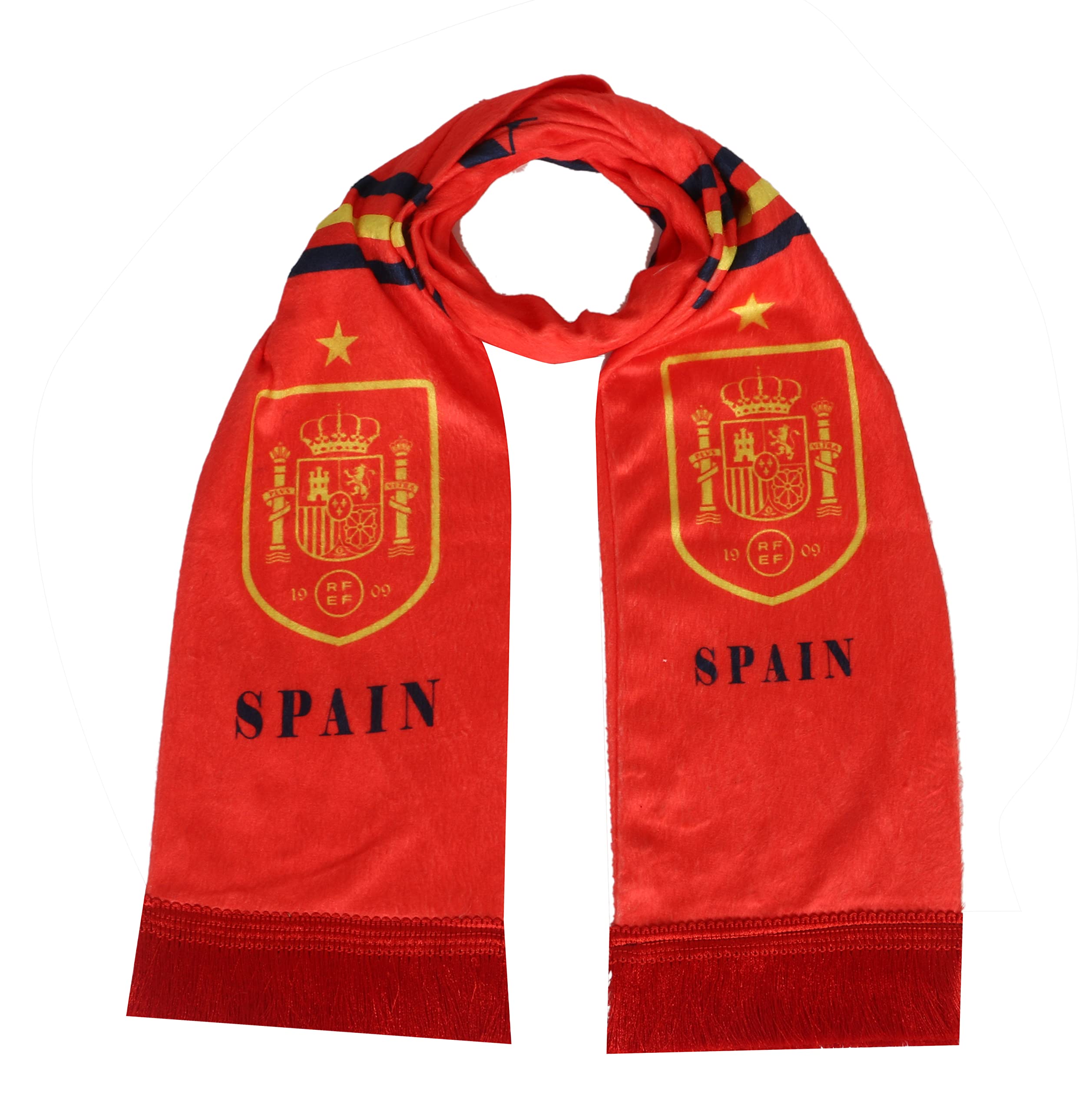 KD Soccer Winter Muffler Spain Football Scarf Country World Cup Fans Soccer Scarves velvet Fur Premium Fabric-image-39
