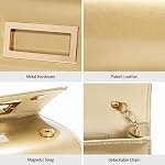 Clutch Purses for Women, Glossy Patent Leather Evening Bag, Elegant Envelope Women's Handbags for Wedding Party Prom