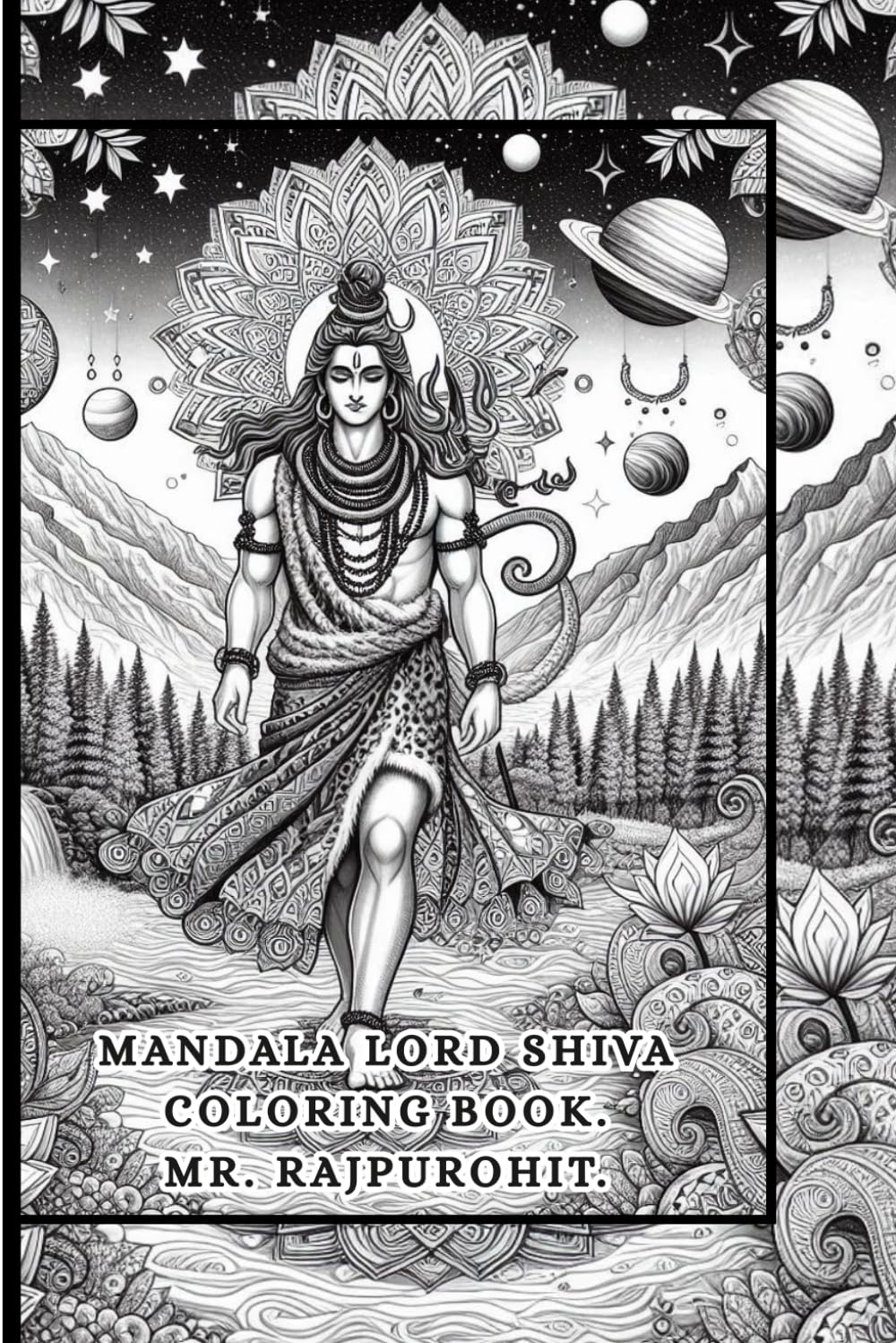MANDALA LORD SHIVA COLORING BOOK.