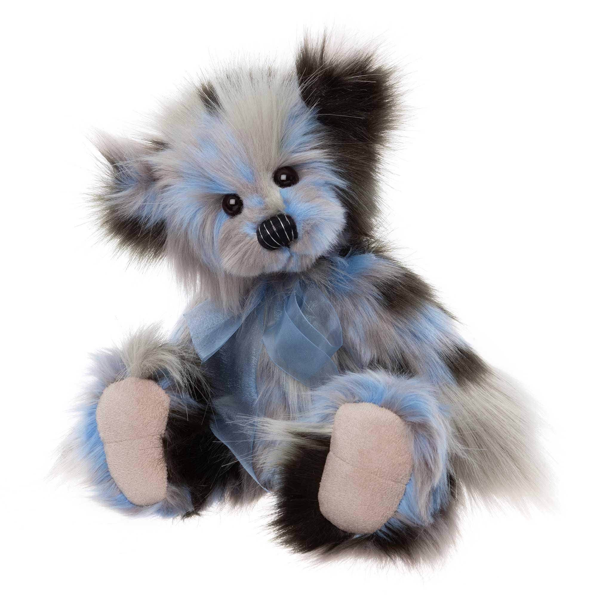Charlie Bears Miss Liddell Blue and Black Plush Teddy Bear Collectable for Adults and Children aged 3 years and up