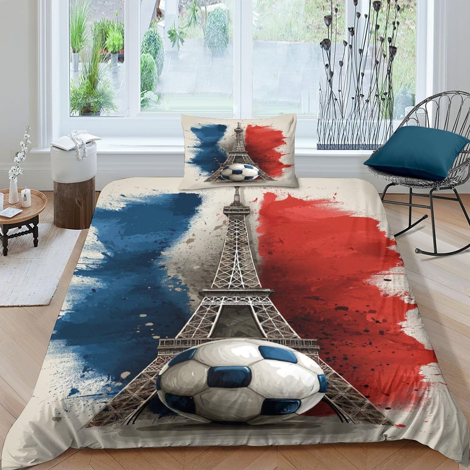 Couette aquarelle 135x200 parure de lit enfant en microfibre respirante