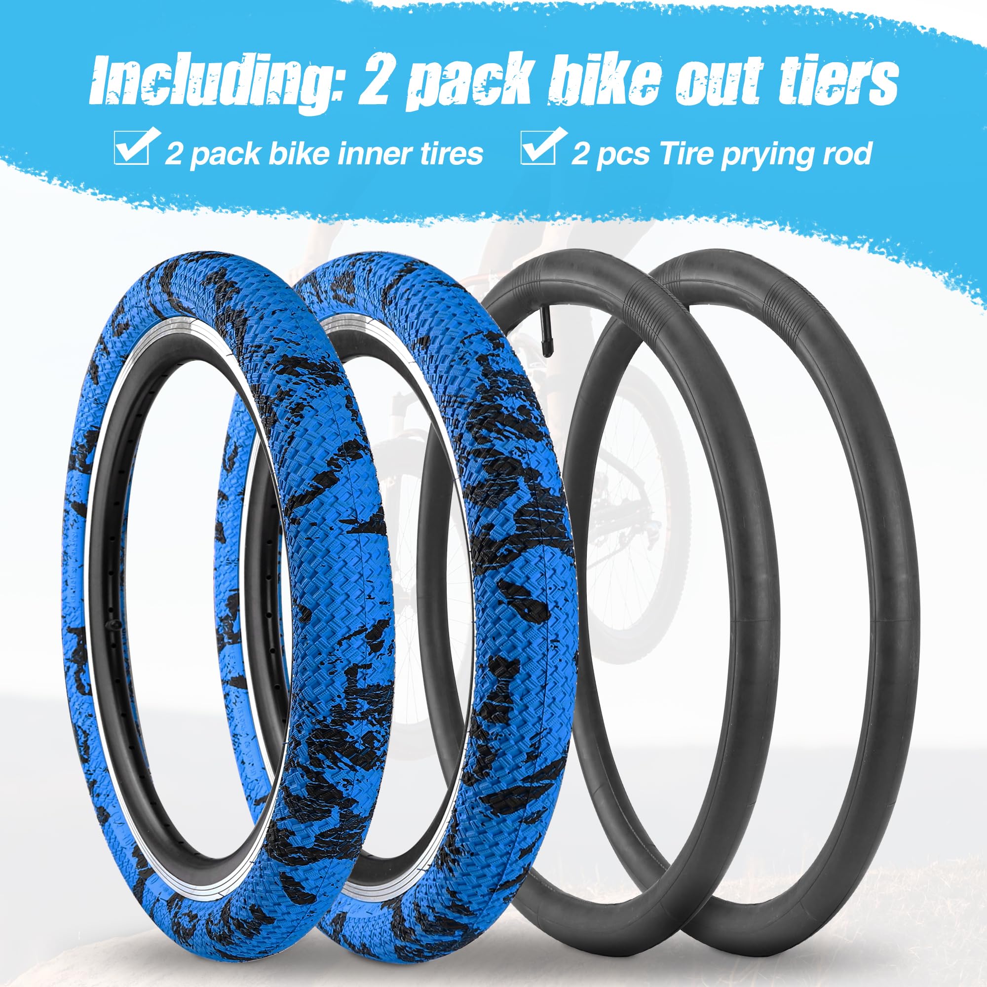 2 Stück 20 Zoll KENDA Reifen Mantel 20x4.00 Fatbike 98-406 tire Klapp