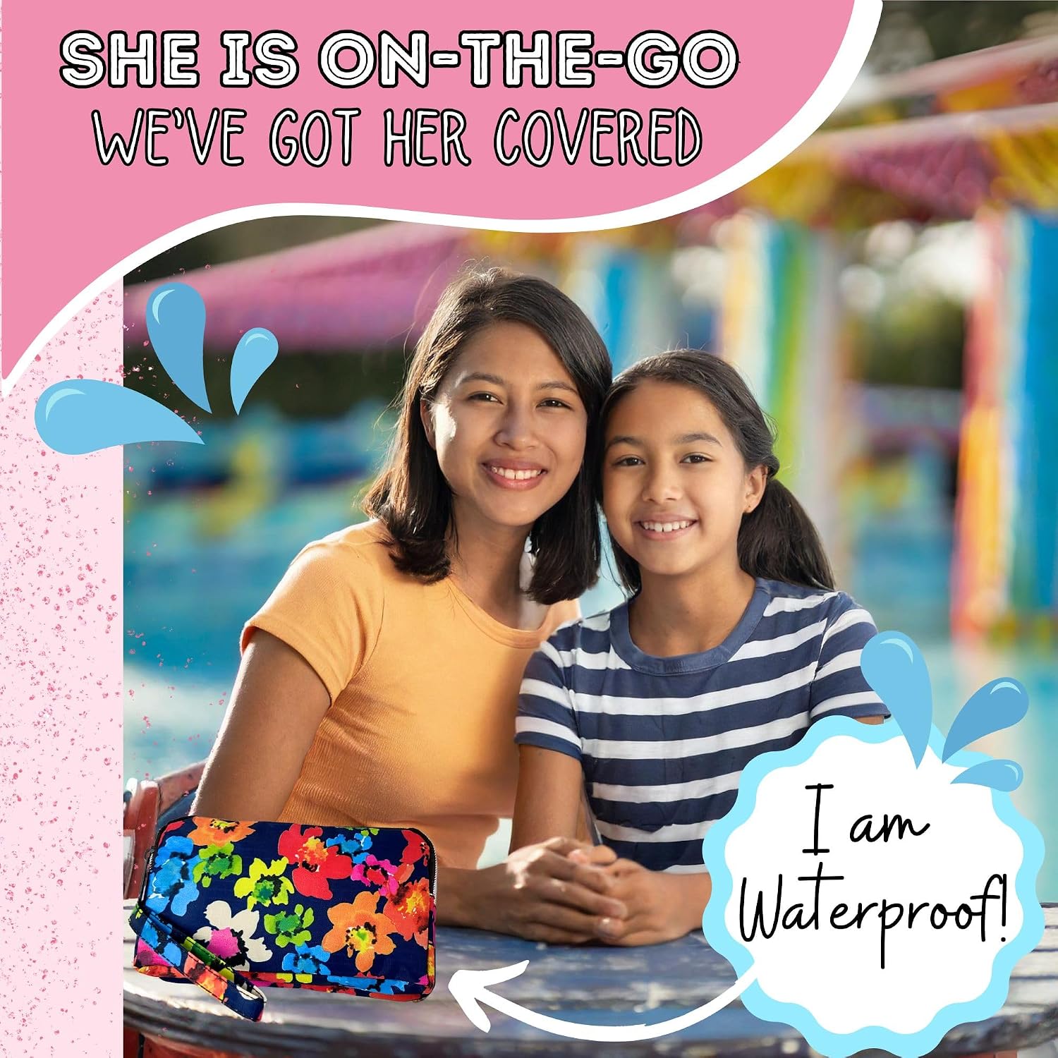 First Period Pal Pack to-Go Kit | 24 pcs | First Period Kit for Tweens | Teen Period Kit| Discrete Period Bag, Pads, Panty Liners, Period Kits for Tweens 10-12 (Color Burst)