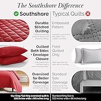 Vista 150 de Southshore Fine Living, Inc. Juego de edredón de tamaño King de gran tamaño, colcha de lavanda King/California con 2 fundas de almohada a juego