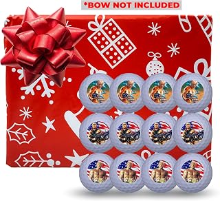 Trump Action Movie Golf Balls 12 Pack - Comes with Red Christmas Packaging!