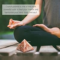 Vista 288 de Amazing Gemstone Amethyst Pyramid Crystal Healing Stones - 2" Great Pyramid Figurine of Natural Stone Pyramid for Meditation, Reiki, Chakra