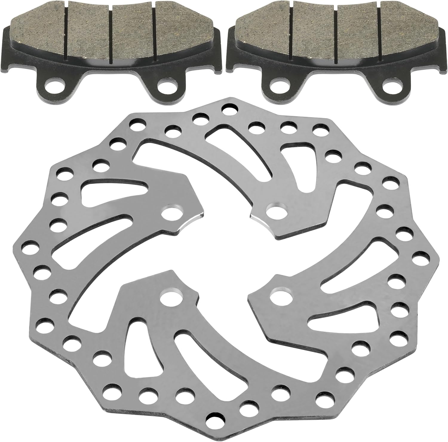 Caltric Rear Brake Disc Rotor with Pads Compatible with Yamaha YFZ450R / YFZ450RSE Special 2009-2026